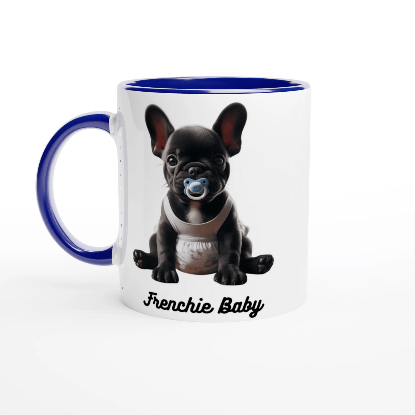 Fur Baby Black Frenchie Coloured Mug - Petselfie