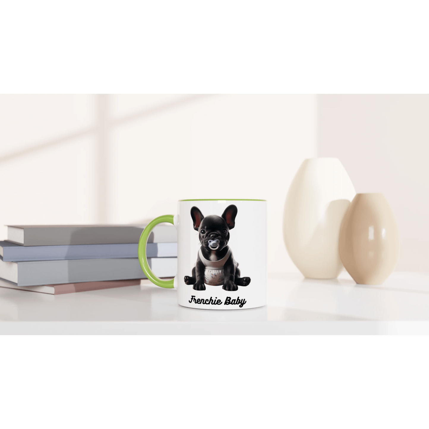 Fur Baby Black Frenchie Coloured Mug - Petselfie