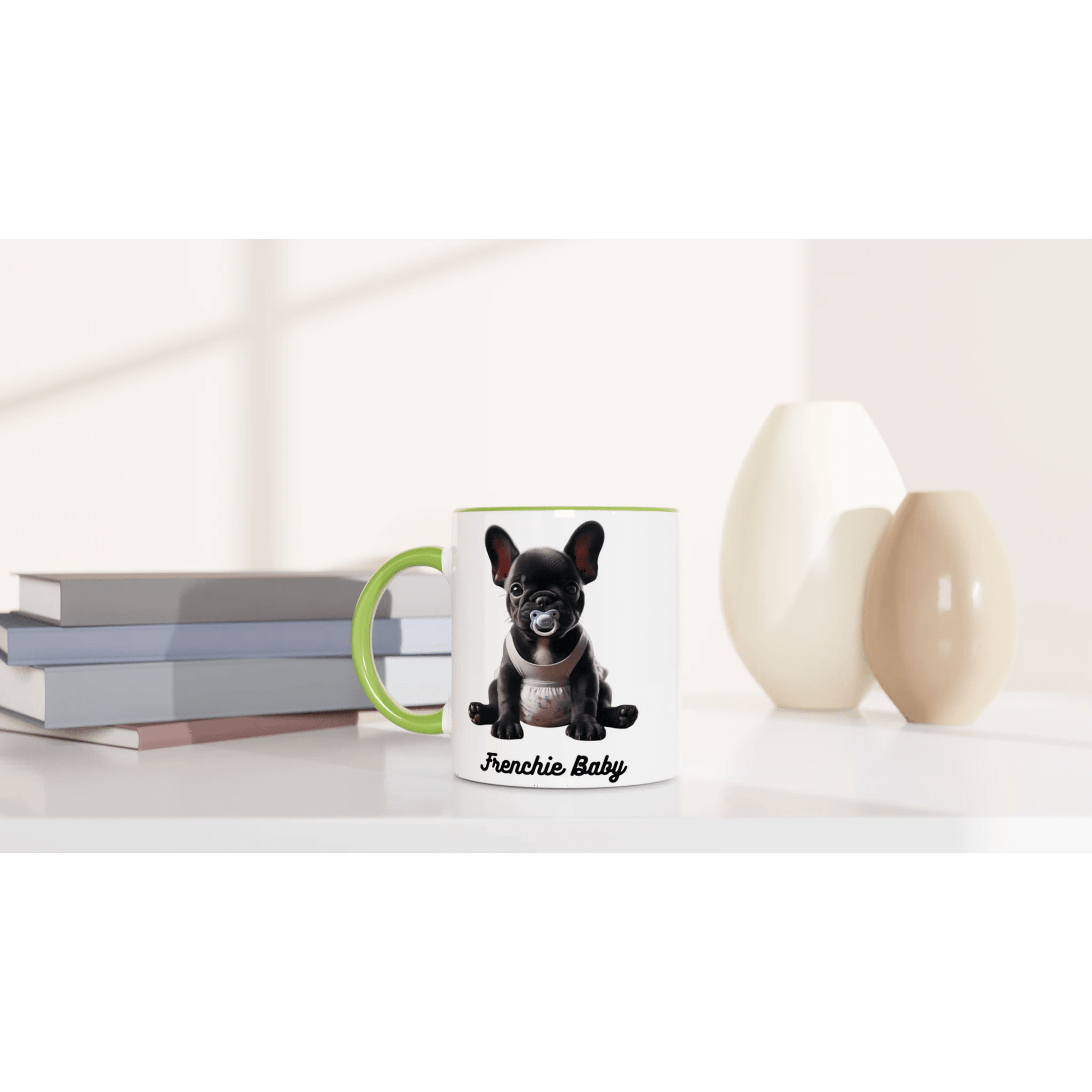 Fur Baby Black Frenchie Coloured Mug - Petselfie
