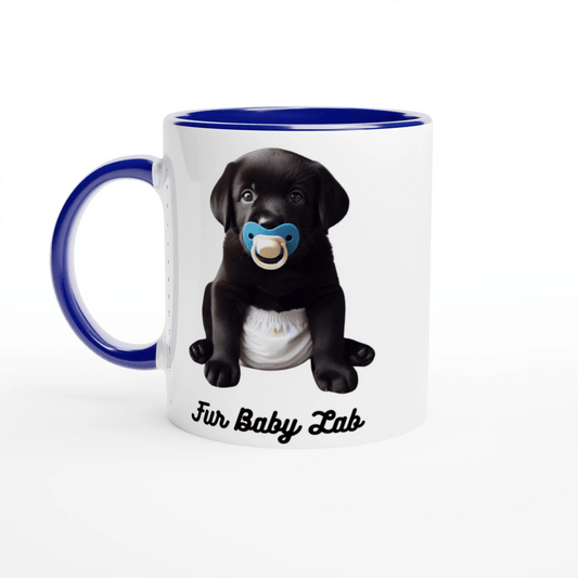 Fur Baby Black Labrador Mug with Colour - PetSelfie - Petselfie