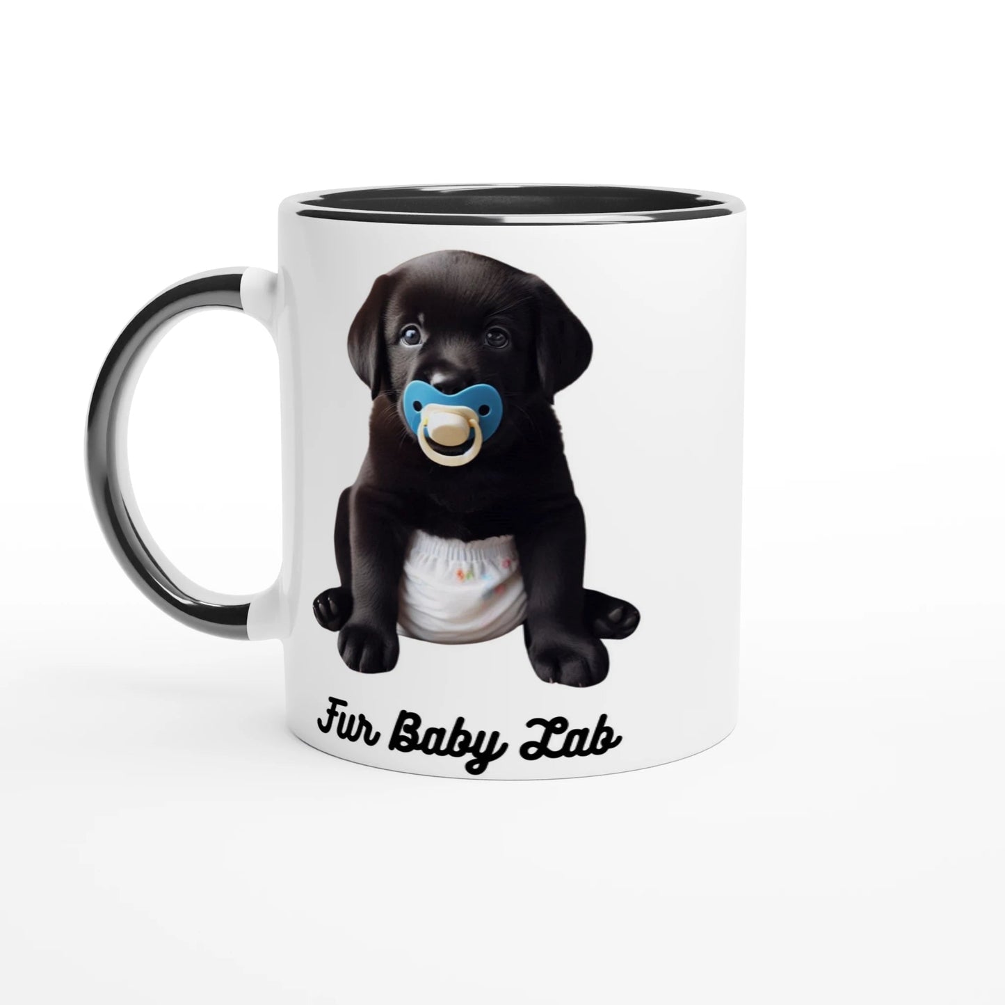 Fur Baby Black Labrador Mug with Colour - PetSelfie - Petselfie