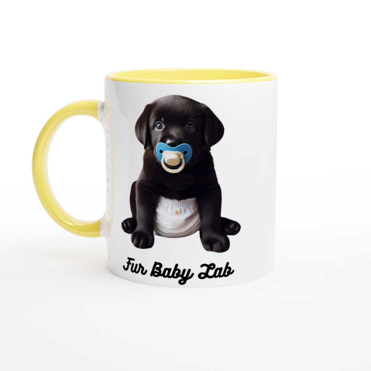 Fur Baby Black Labrador Mug with Colour - PetSelfie - Petselfie