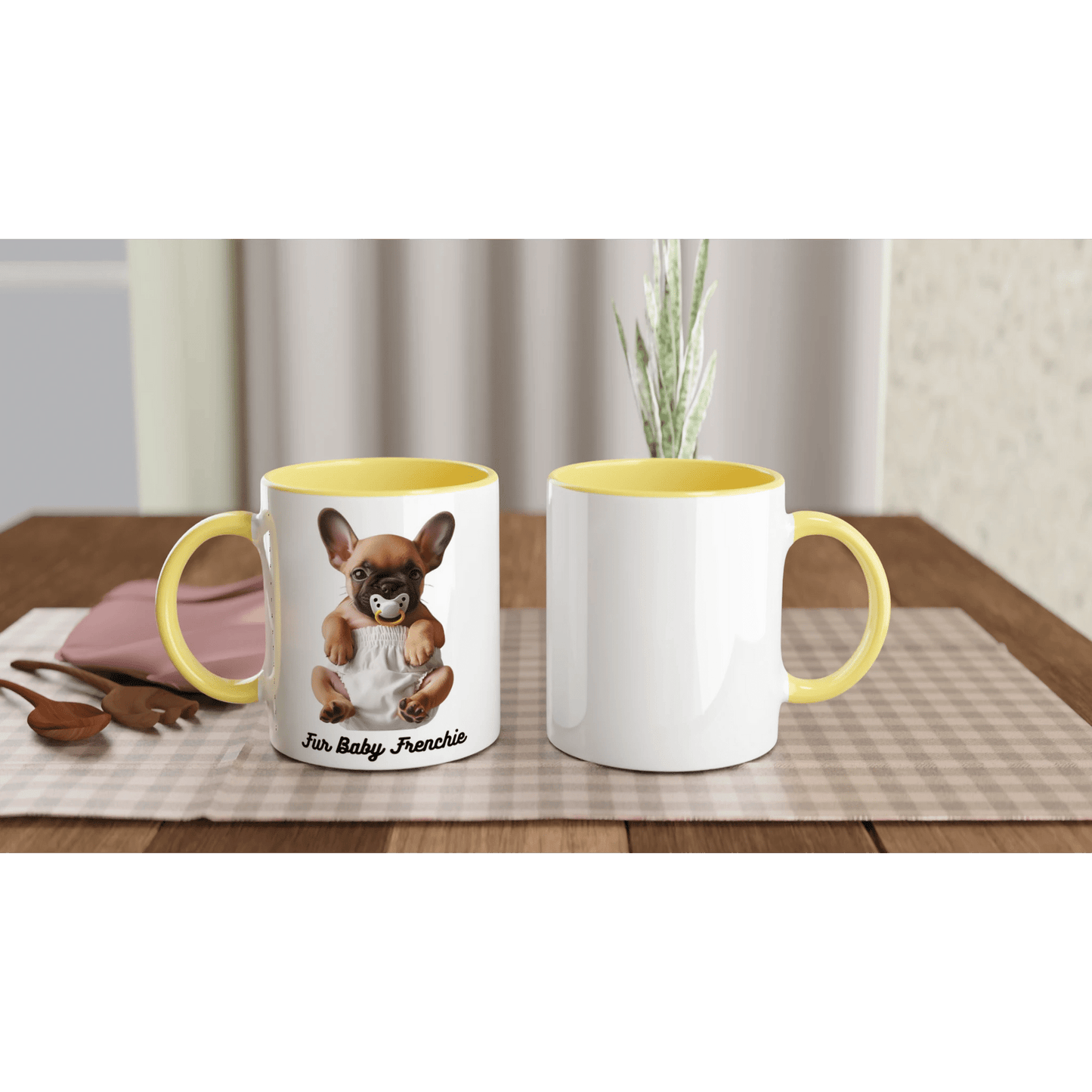 Fur Baby Frenchie Coloured Mug - PetSelfie - Petselfie