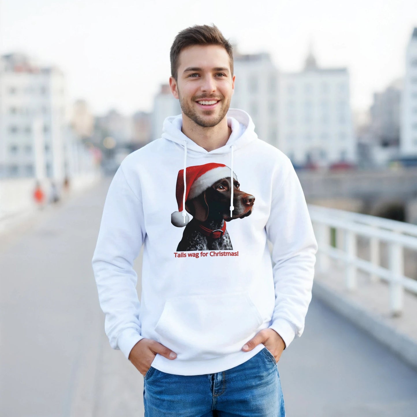 German Pointer Christmas Classic Unisex Pullover Hoodie - Petselfie