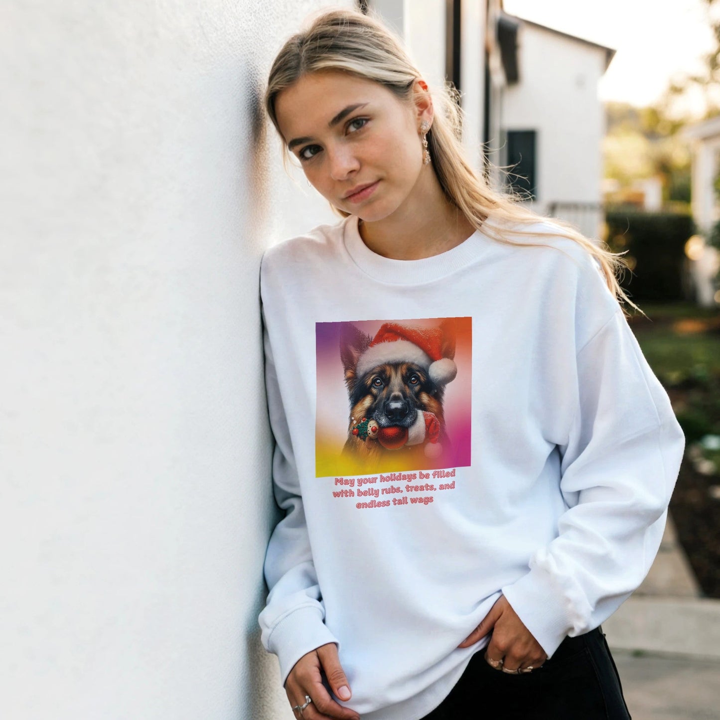 German Shepherd Christmas Sweatshirt - Petselfie