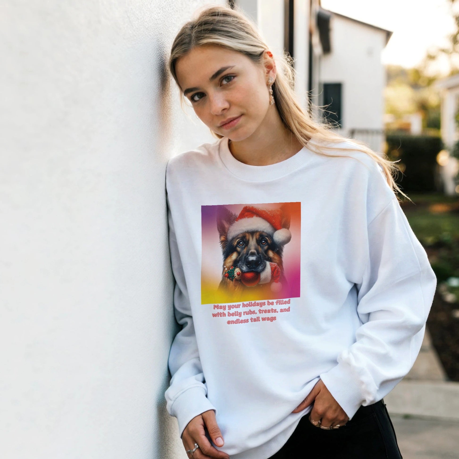German Shepherd Christmas Sweatshirt - Petselfie
