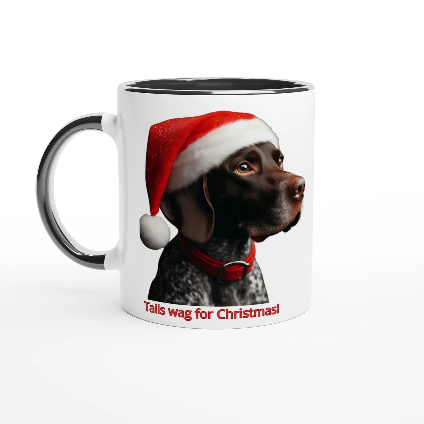 German Shorthaired Pointer Christmas Mug with Colour Inside - Petselfie