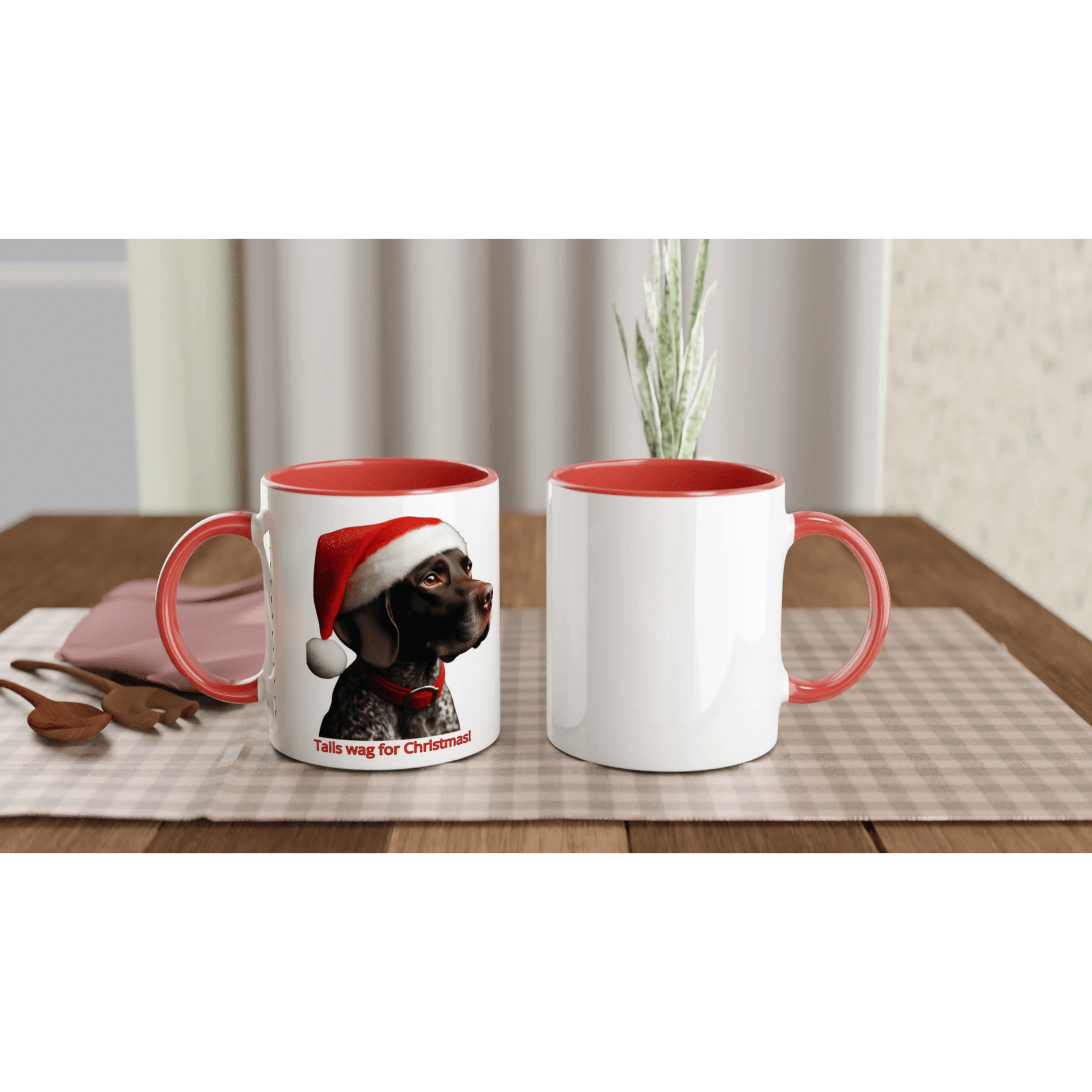 German Shorthaired Pointer Christmas Mug with Colour Inside - Petselfie
