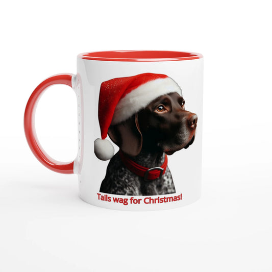 German Shorthaired Pointer Christmas Mug with Colour Inside - Petselfie