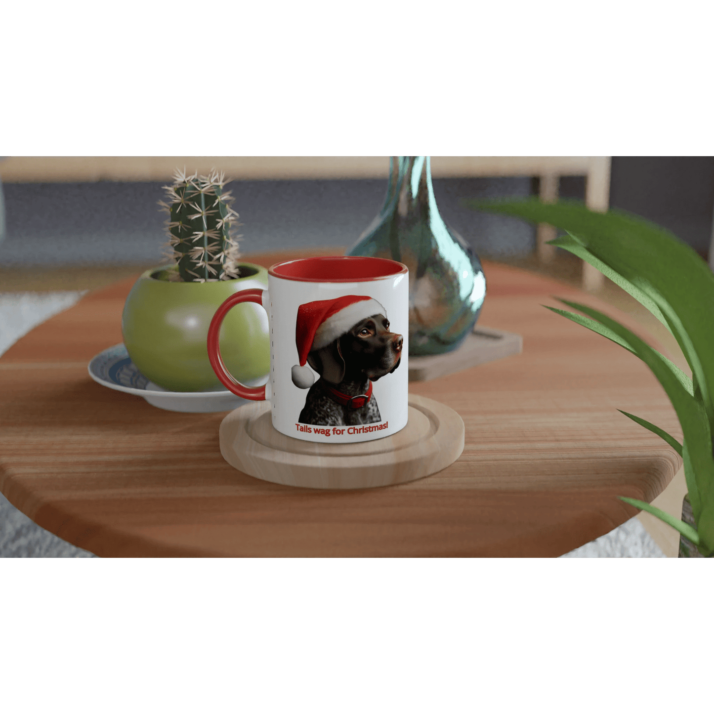 German Shorthaired Pointer Christmas Mug with Colour Inside - Petselfie