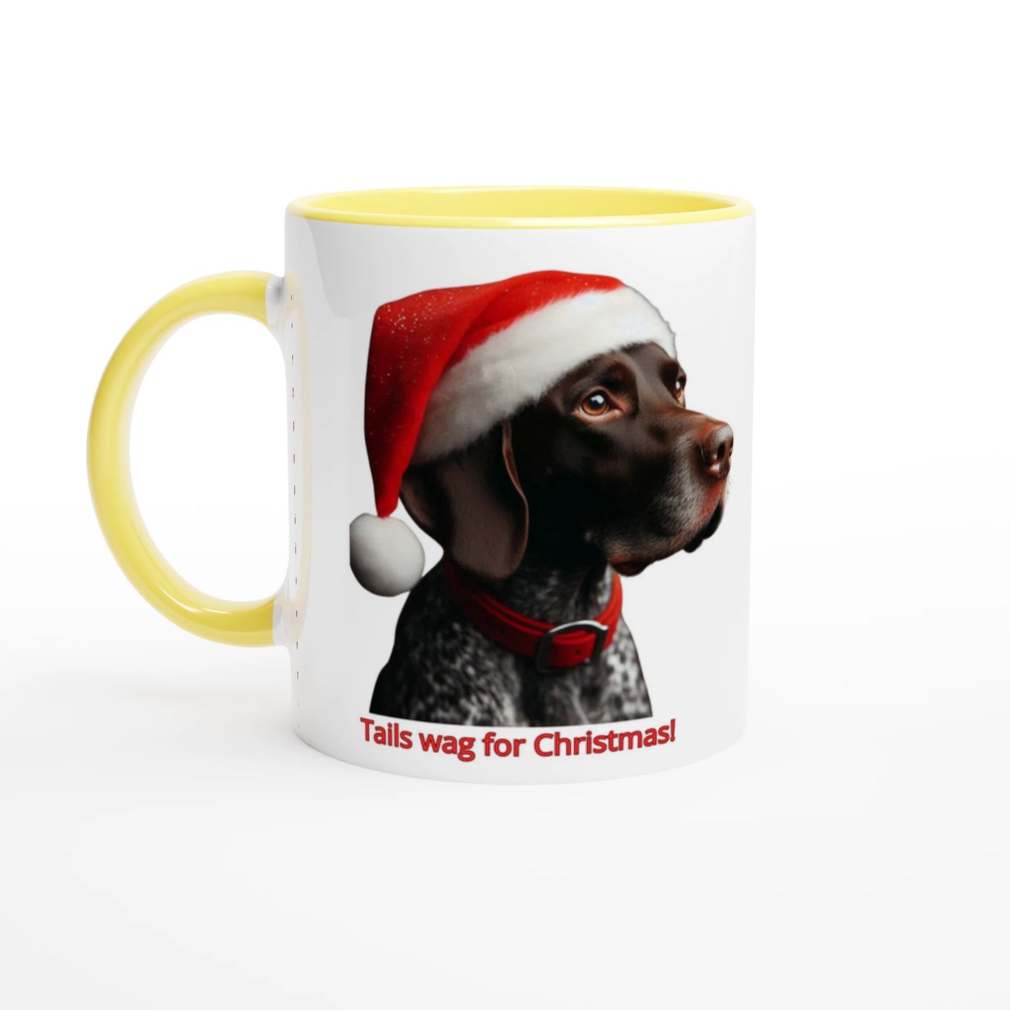 German Shorthaired Pointer Christmas Mug with Colour Inside - Petselfie