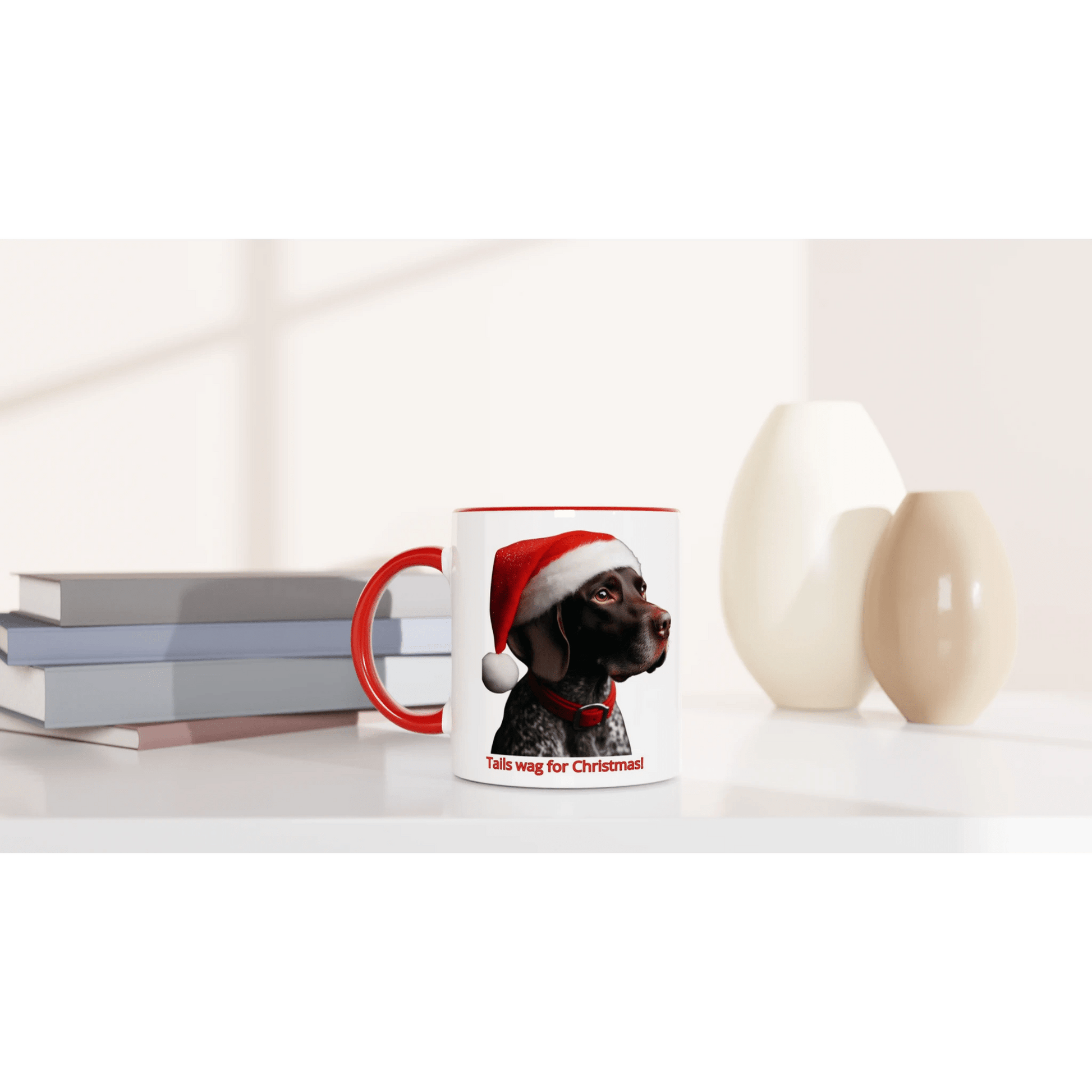 German Shorthaired Pointer Christmas Mug with Colour Inside - Petselfie