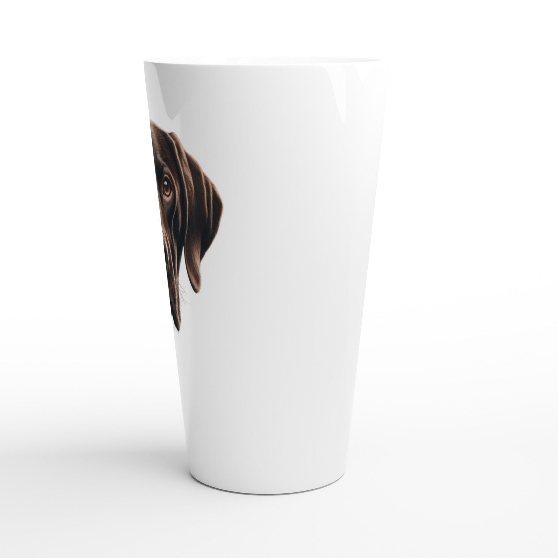 Labrador Retriever Chocolate White Latte 17oz Ceramic Mug - Petselfie
