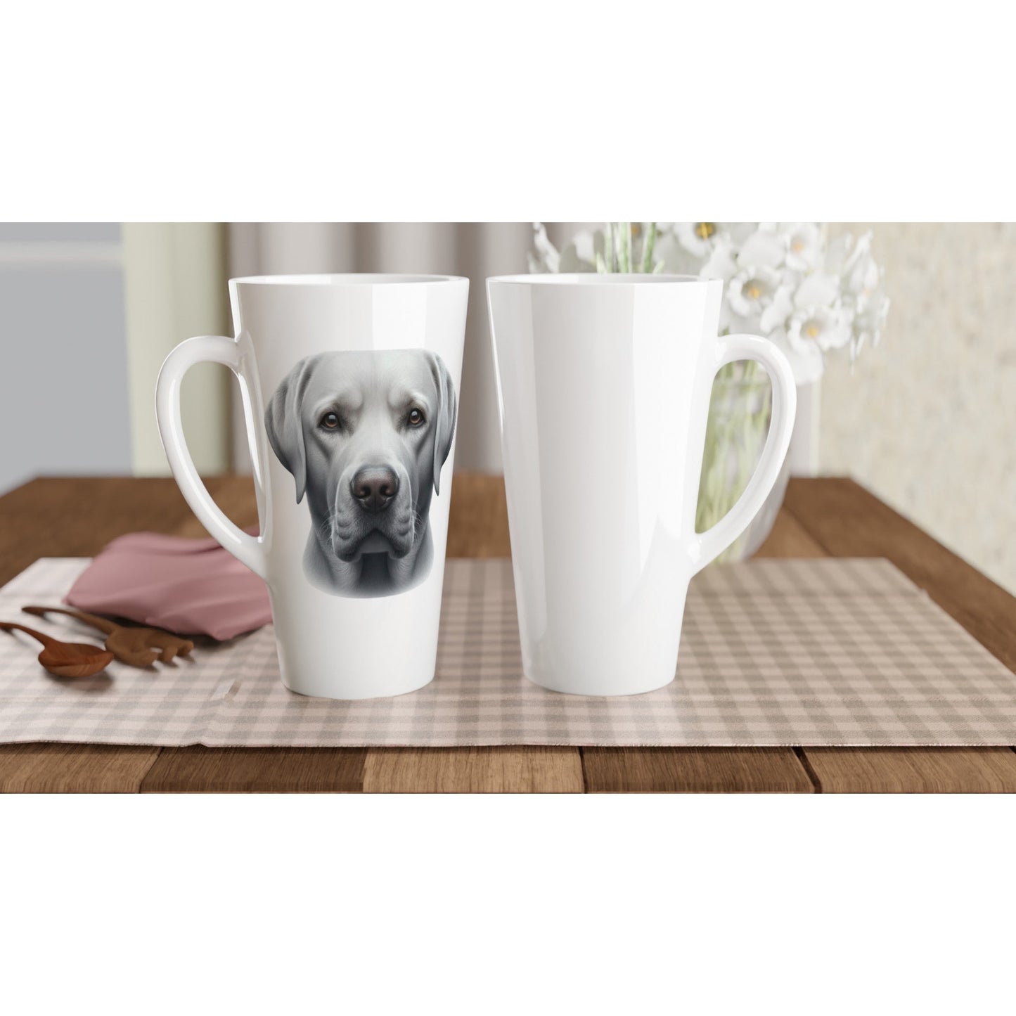 Labrador Retriever Silver Latte Mug - PetSelfie - Petselfie