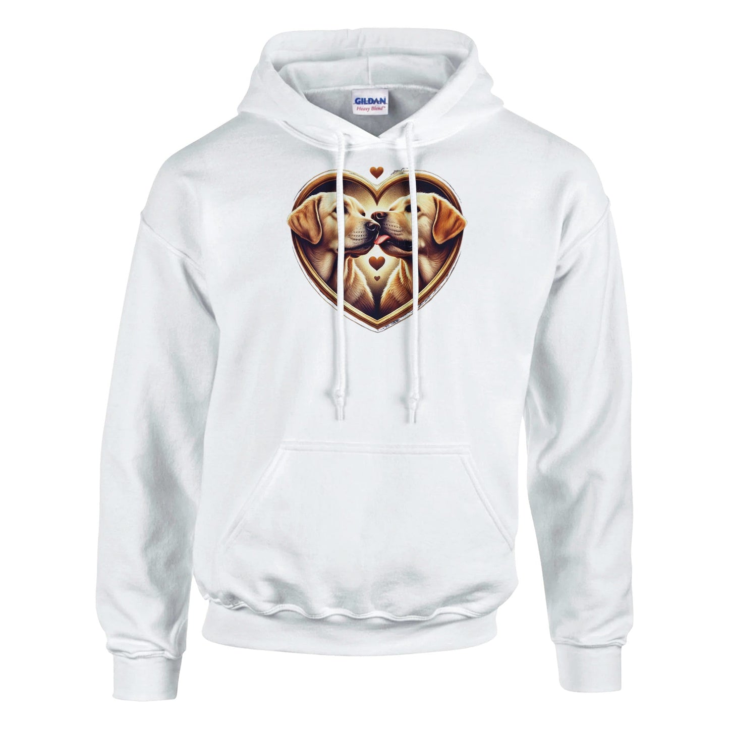 Labradors Kissing Valentine Hoodie - Petselfie