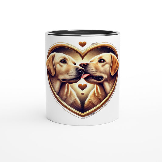 Labradors Kissing Valentine Mug - Petselfie
