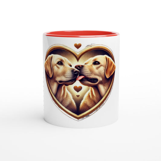Labradors Kissing Valentine Mug - Petselfie
