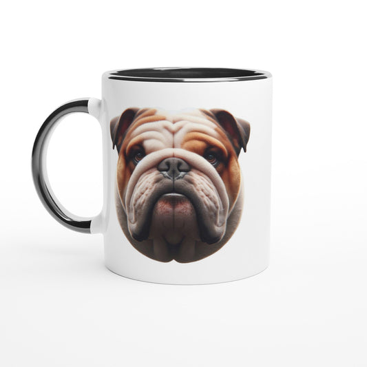 Olde English Bulldogge White 11oz Ceramic Mug with Color Inside - Petselfie