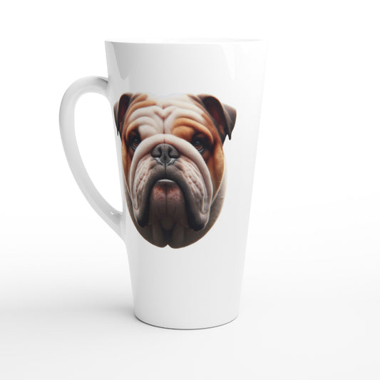 Olde English Bulldogge White Latte 17oz Ceramic Mug - PetSelfie - Petselfie