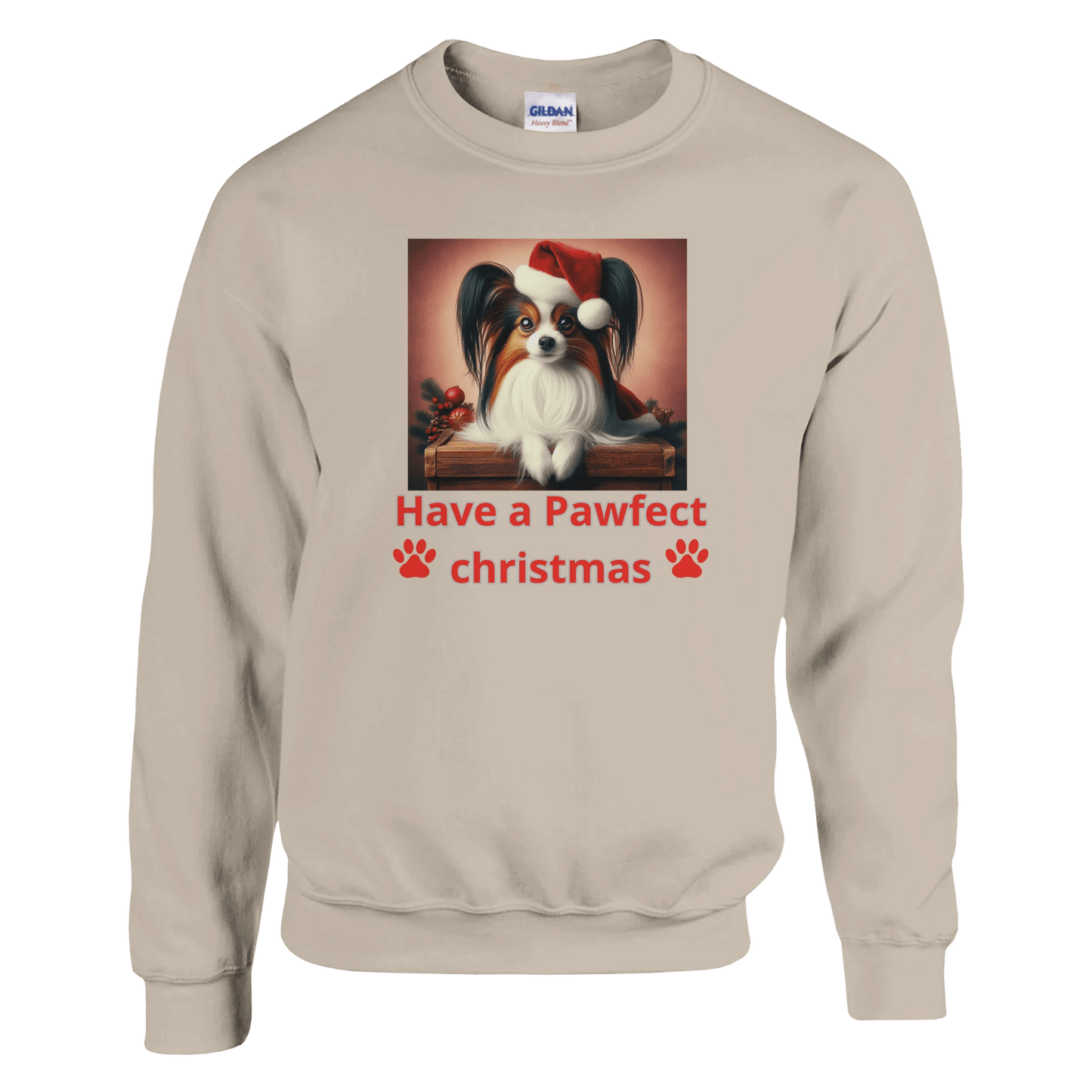 Papillon Christmas Crewneck Sweatshirt - Petselfie