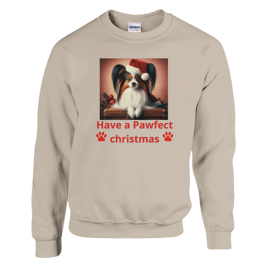 Papillon Christmas Crewneck Sweatshirt - Petselfie
