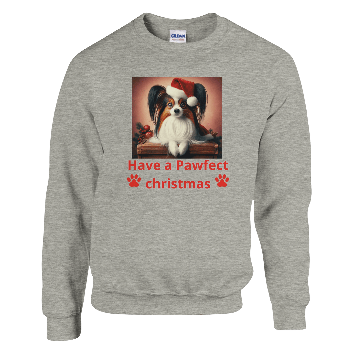 Papillon Christmas Crewneck Sweatshirt - Petselfie