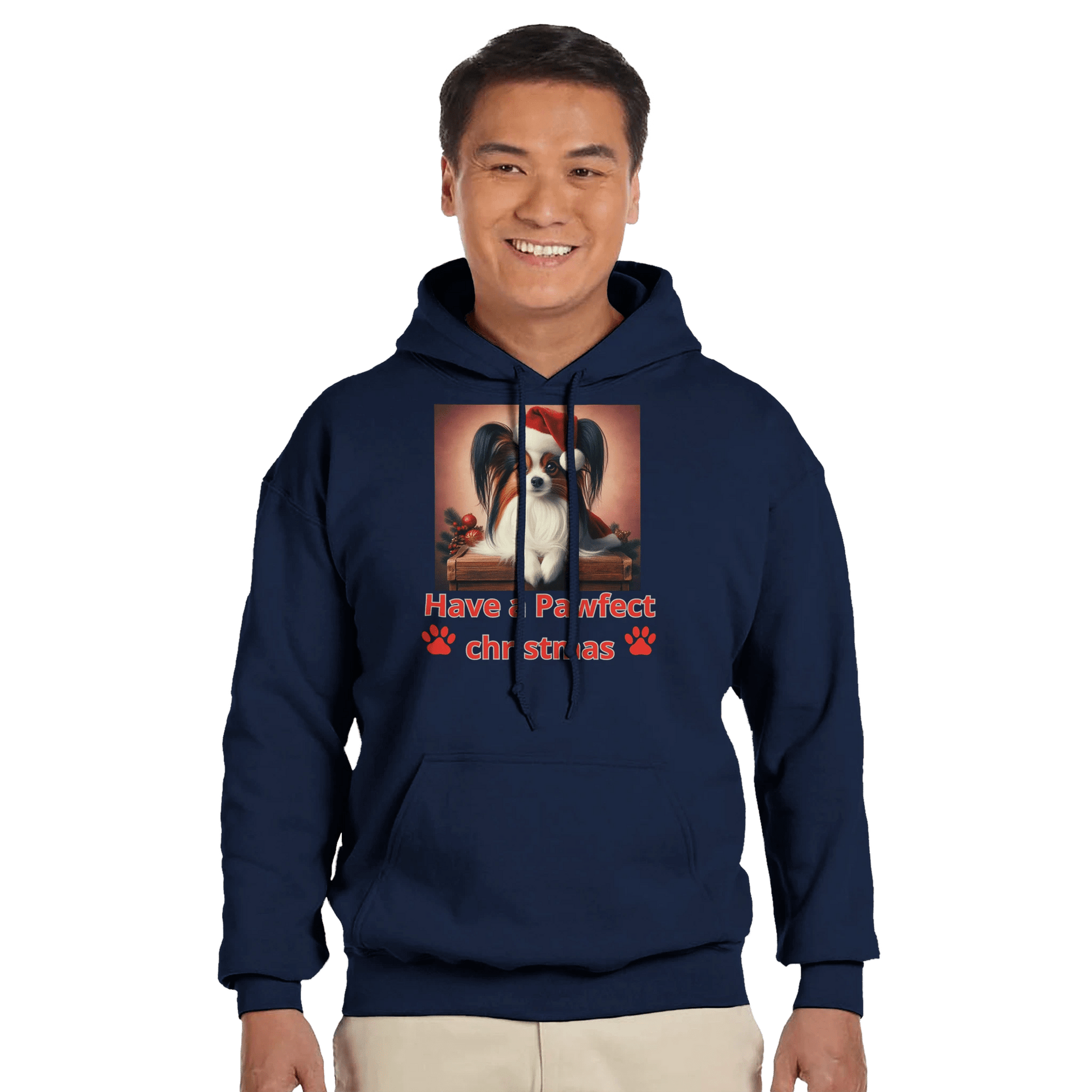 Papillon Christmas Pullover Hoodie - Petselfie
