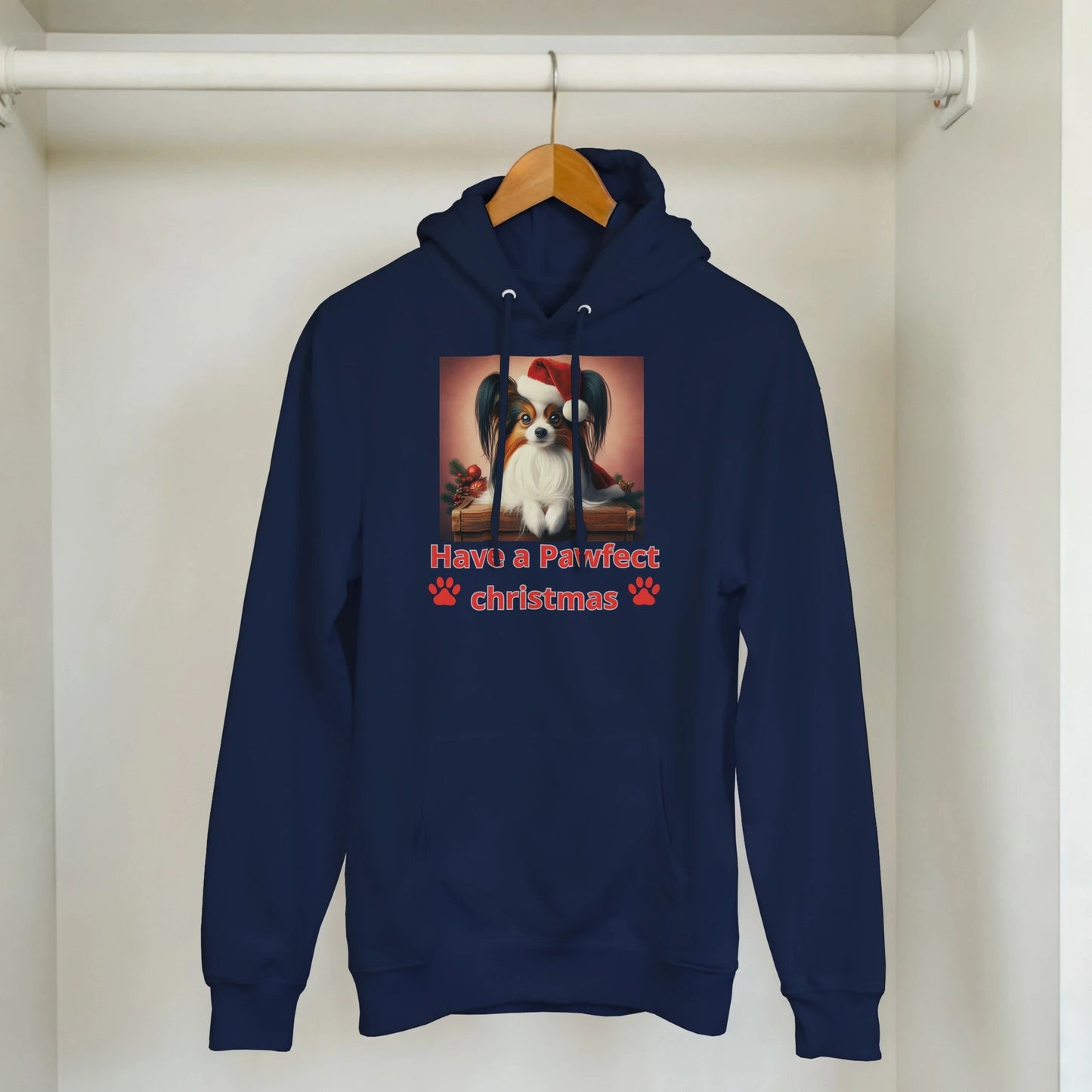 Papillon Christmas Pullover Hoodie - Petselfie