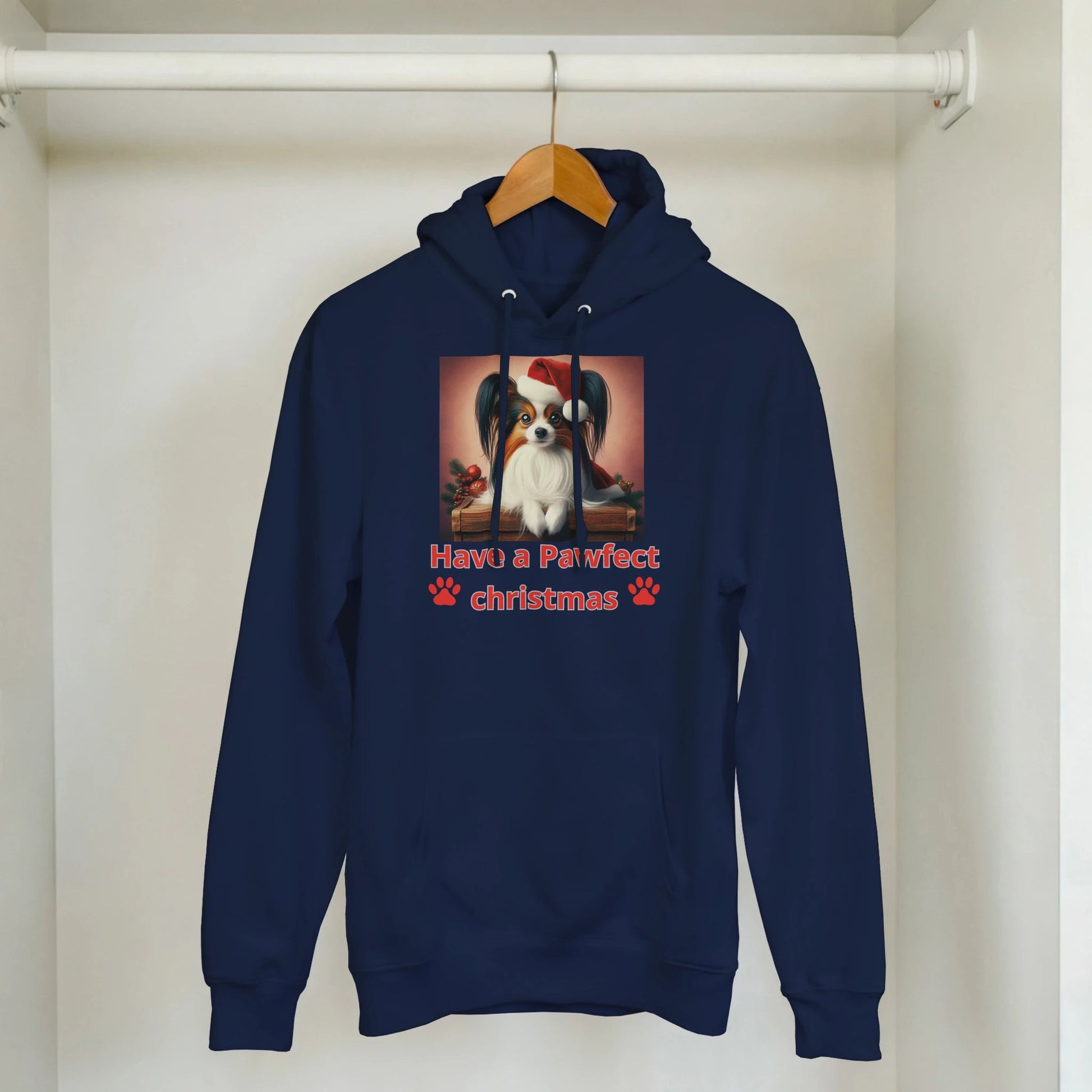 Papillon Christmas Pullover Hoodie - Petselfie