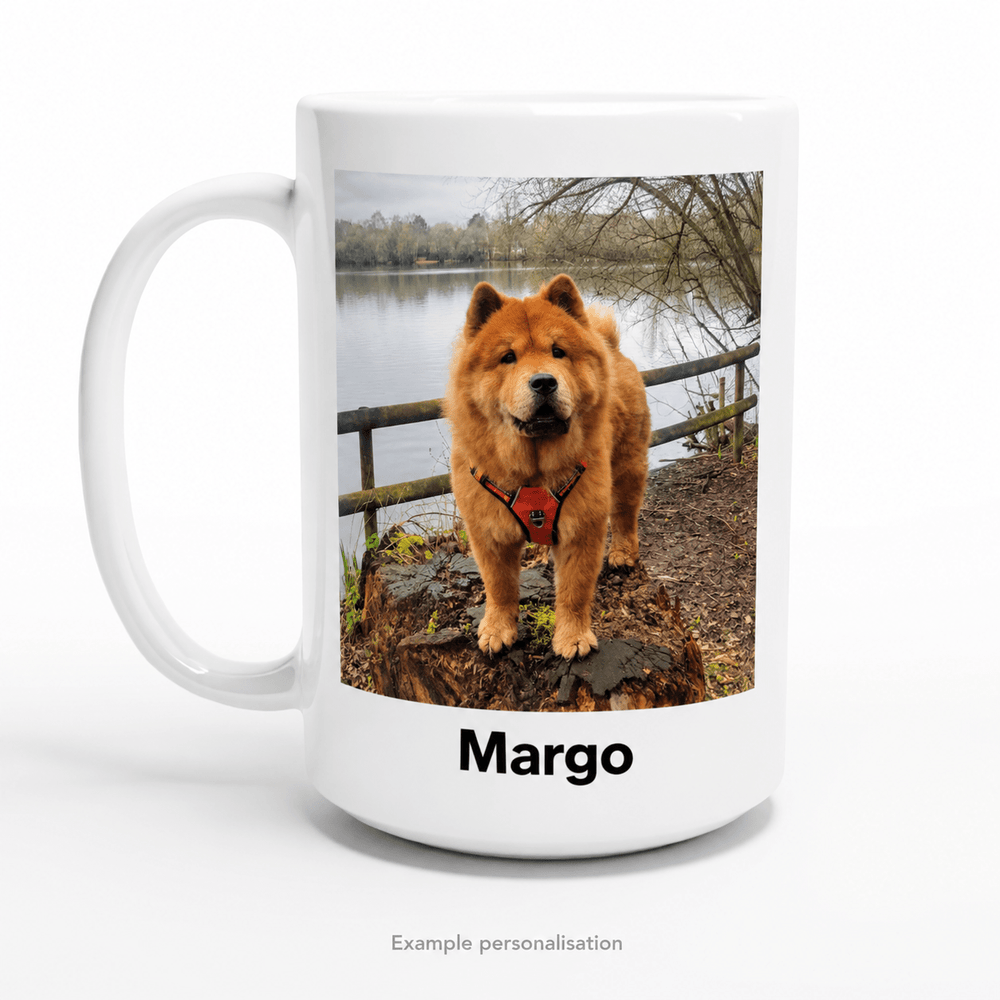 Personalised pet photo mug example