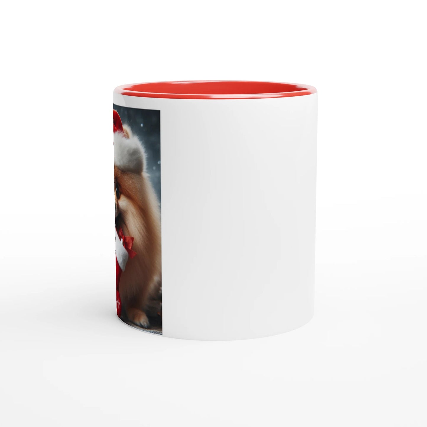 Pomeranian Dog Christmas Mug with Colour Inside - Petselfie