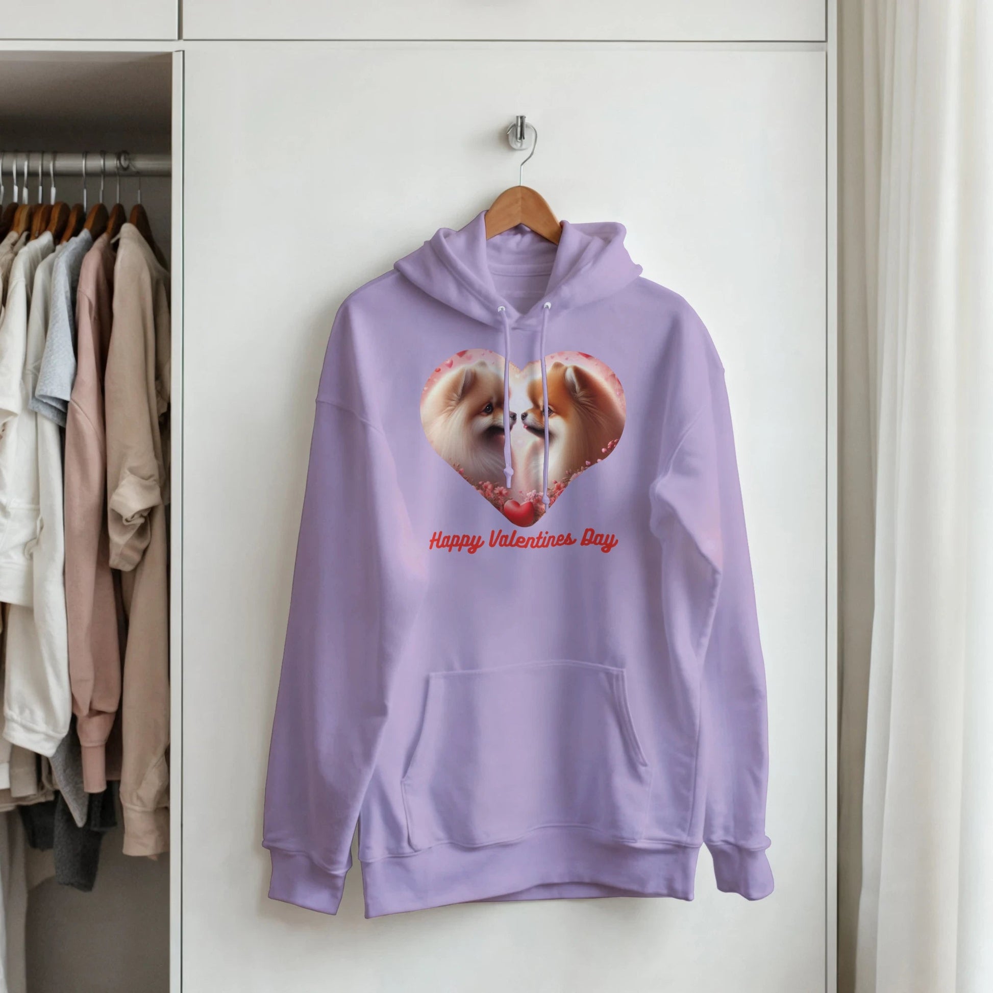 Pomeranian Kissing Valentine Hoodie - Petselfie