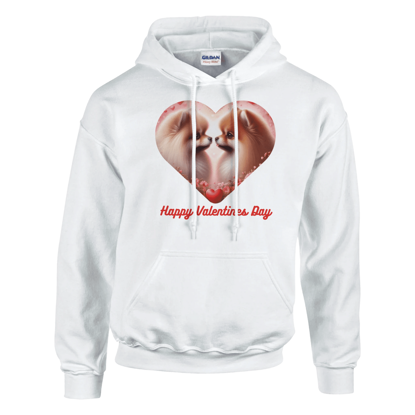 Pomeranian Kissing Valentine Hoodie - Petselfie