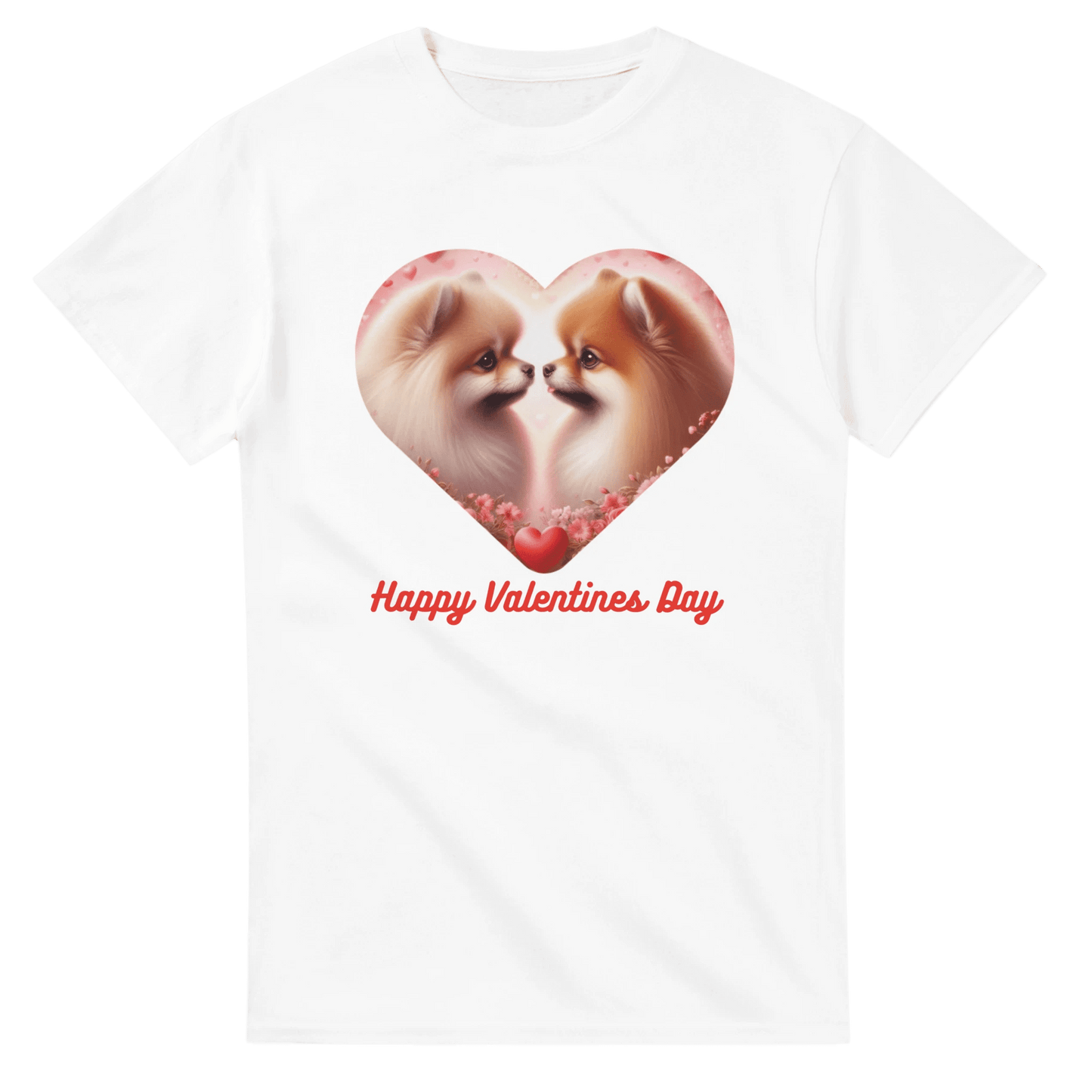 Pomeranian Kissing Valentine T-shirt - Petselfie