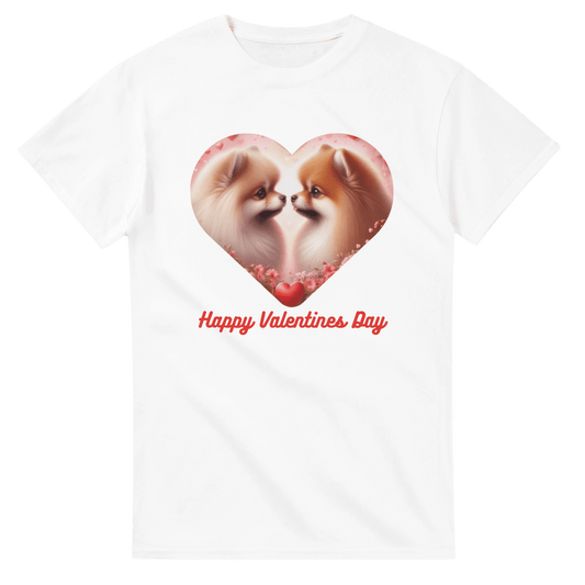 Pomeranian Kissing Valentine T-shirt - Petselfie