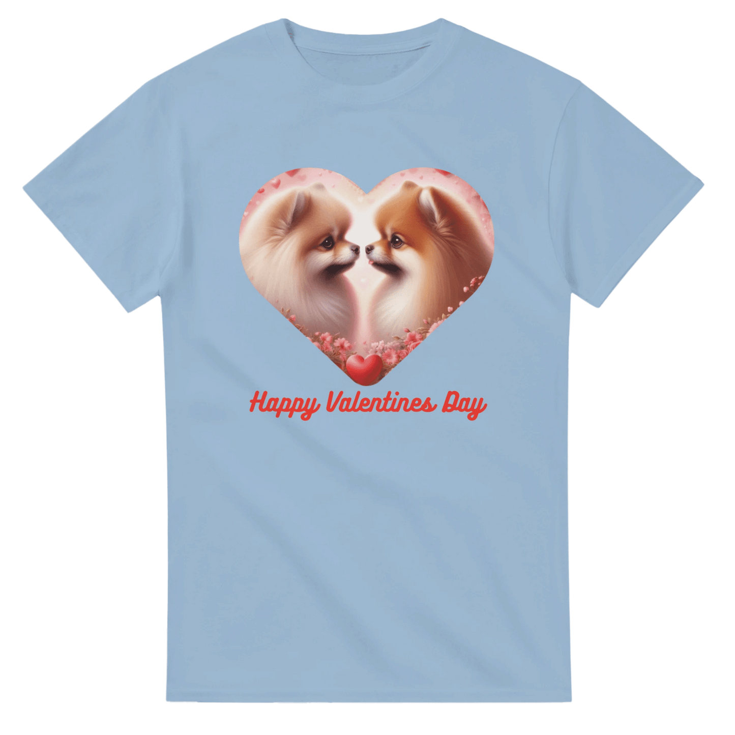 Pomeranian Kissing Valentine T-shirt - Petselfie