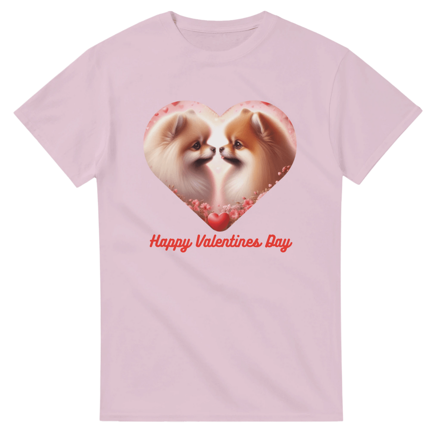 Pomeranian Kissing Valentine T-shirt - Petselfie