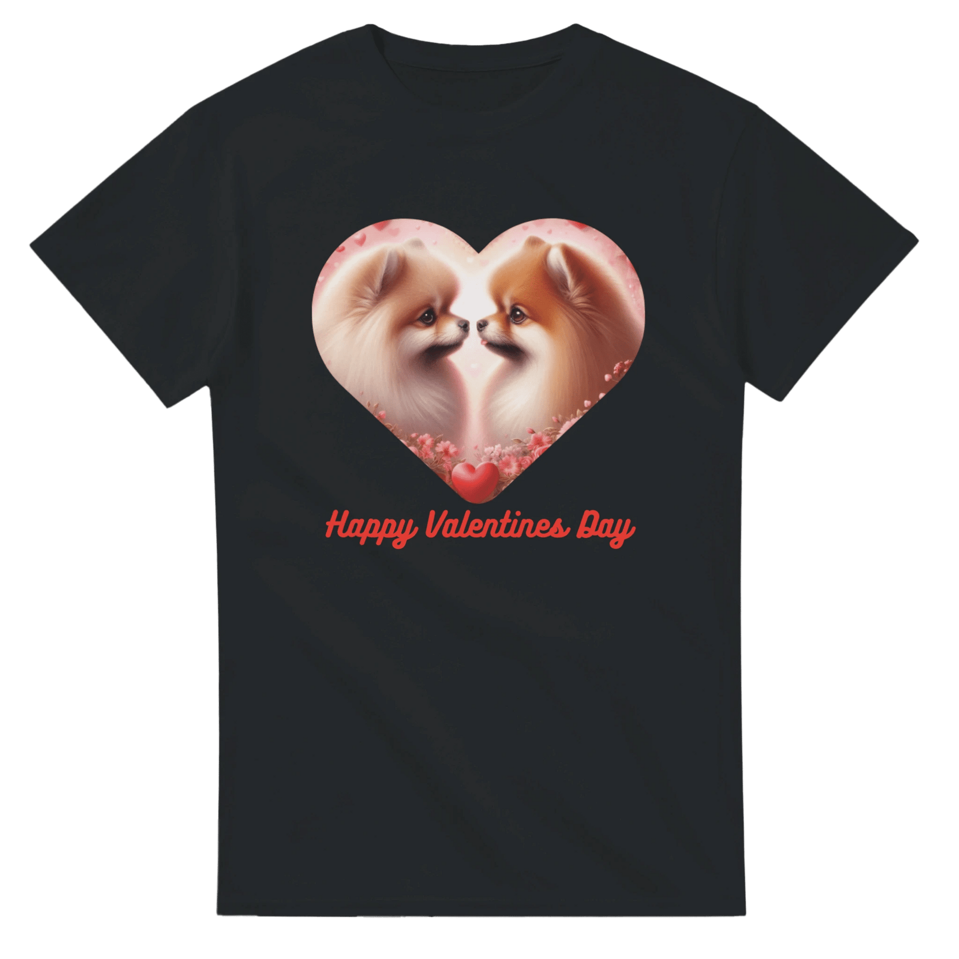 Pomeranian Kissing Valentine T-shirt - Petselfie