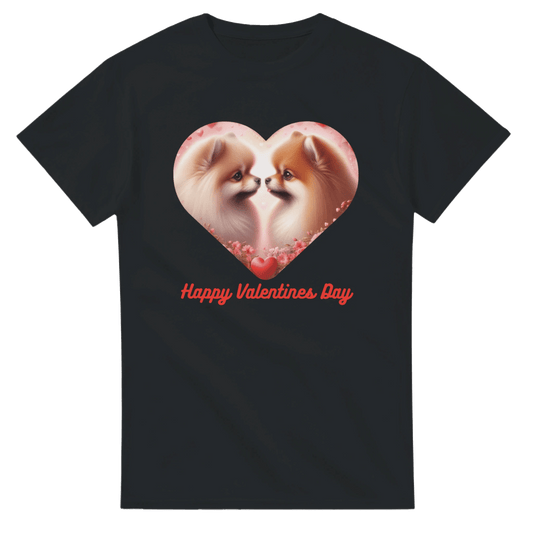 Pomeranian Kissing Valentine T-shirt - Petselfie