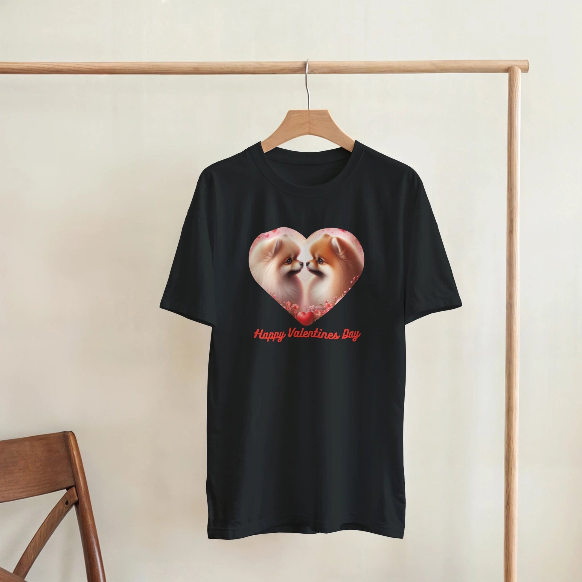 Pomeranian Kissing Valentine T-shirt - Petselfie