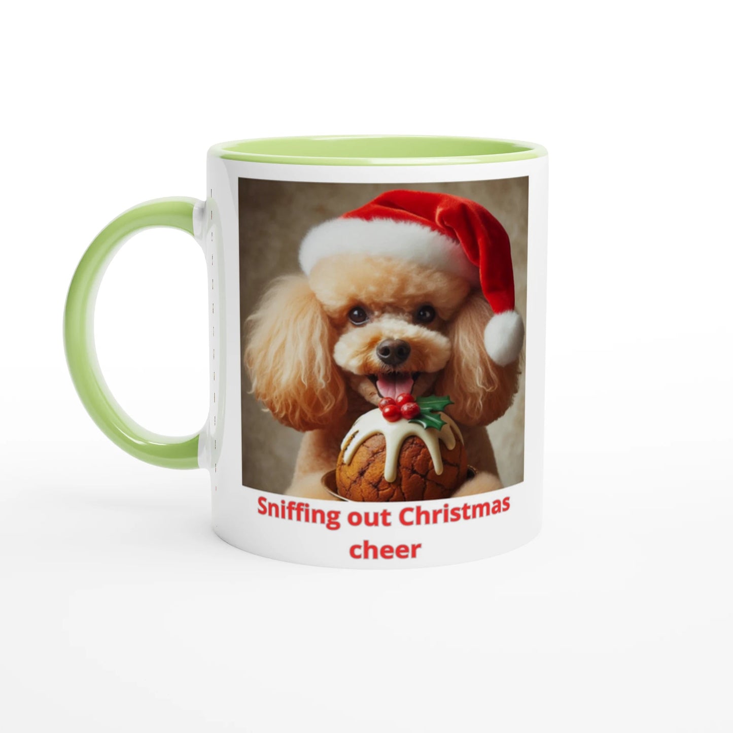 Poodle Christmas Mug with Colour Inside - Petselfie