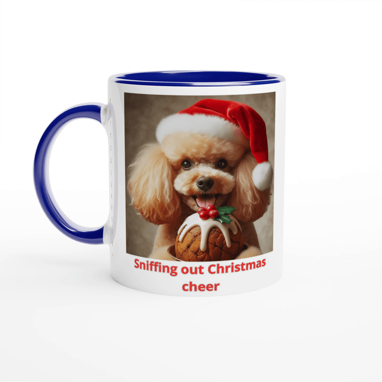 Poodle Christmas Mug with Colour Inside - Petselfie