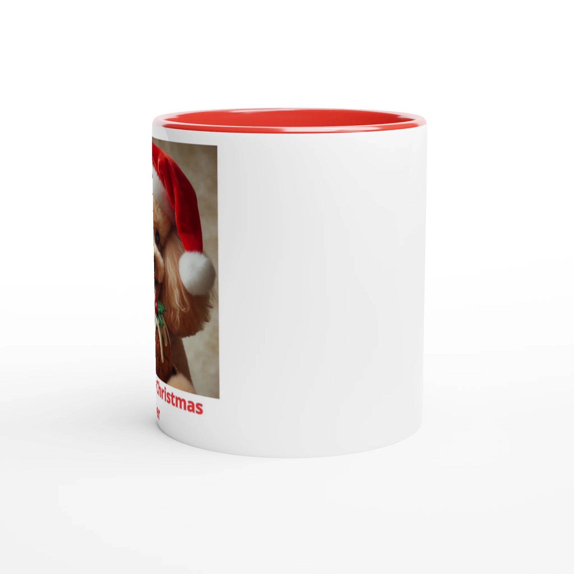 Poodle Christmas Mug with Colour Inside - Petselfie