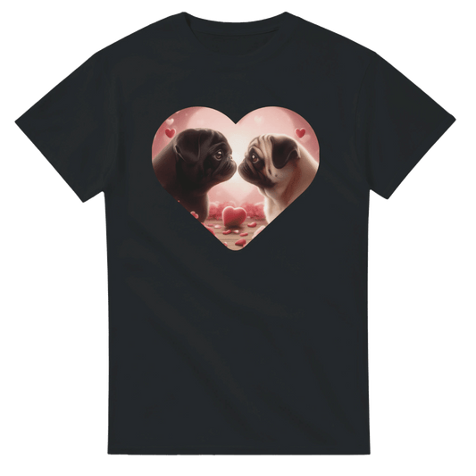Pug Kissing Valentine T-shirt - Petselfie