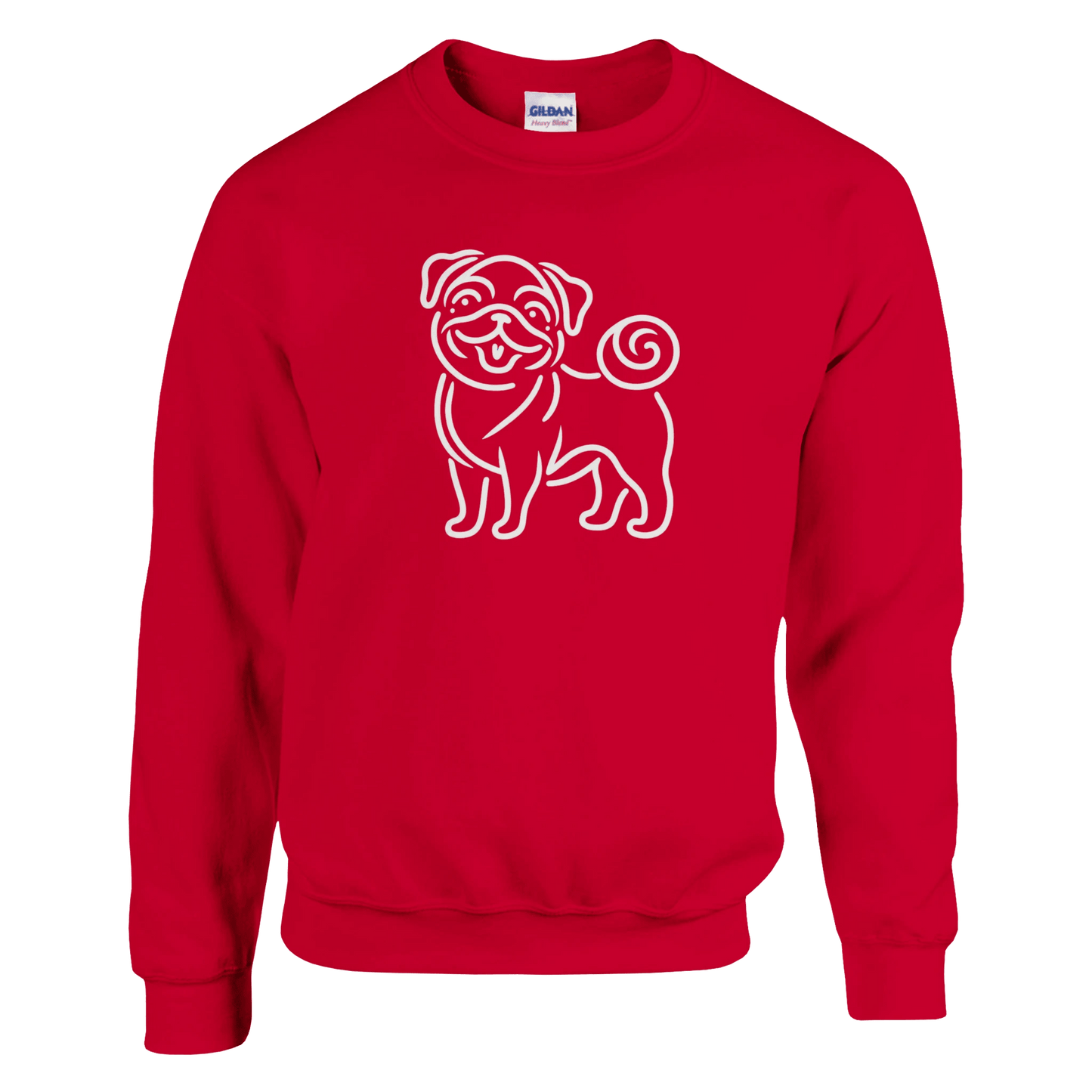 Pug Silhouette Crewneck Sweatshirt - Petselfie
