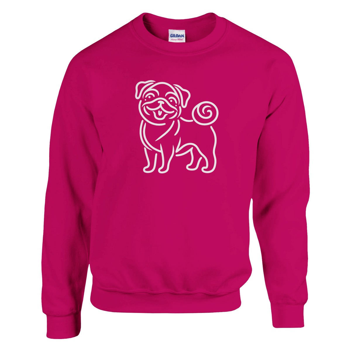 Pug Silhouette Crewneck Sweatshirt - Petselfie