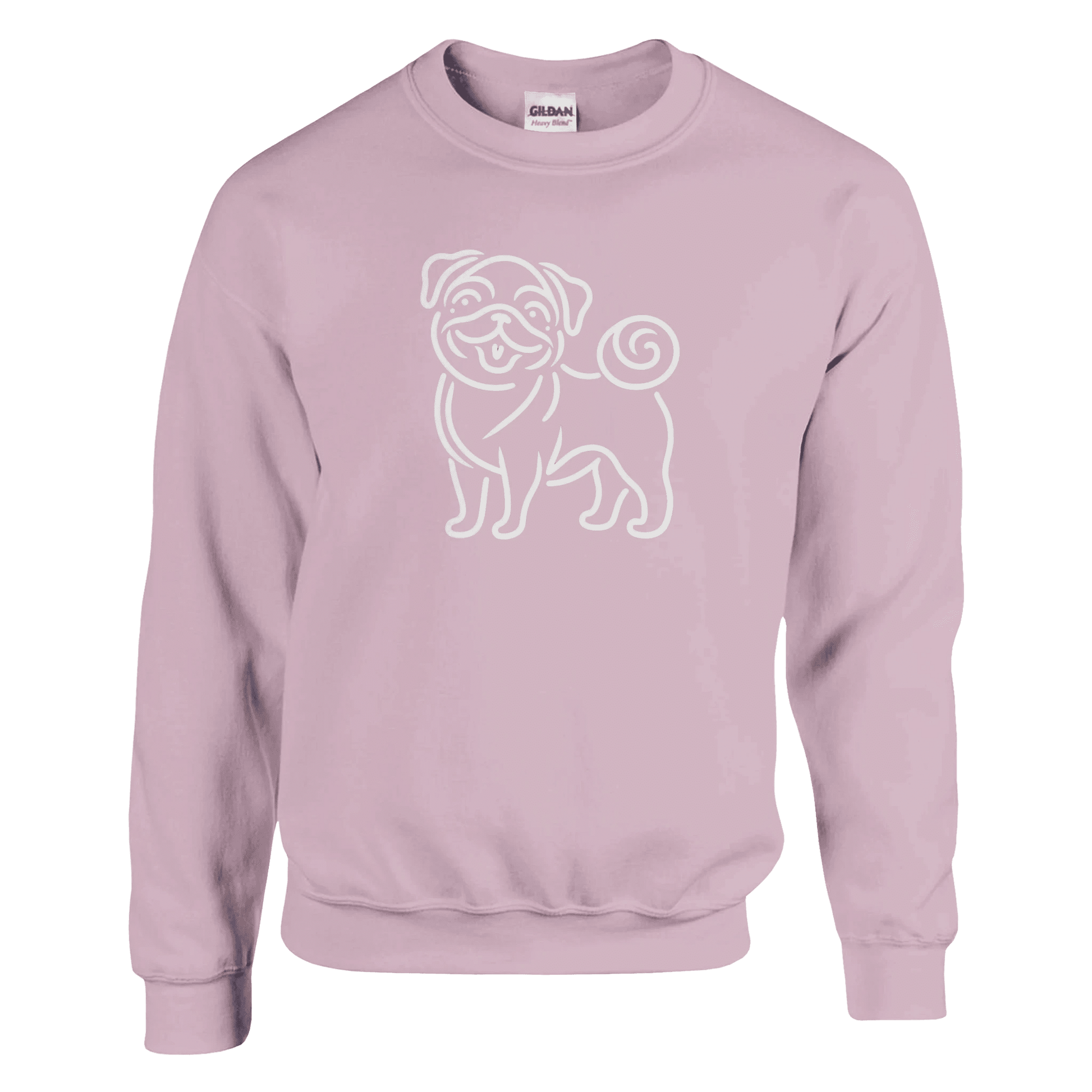 Pug Silhouette Crewneck Sweatshirt - Petselfie
