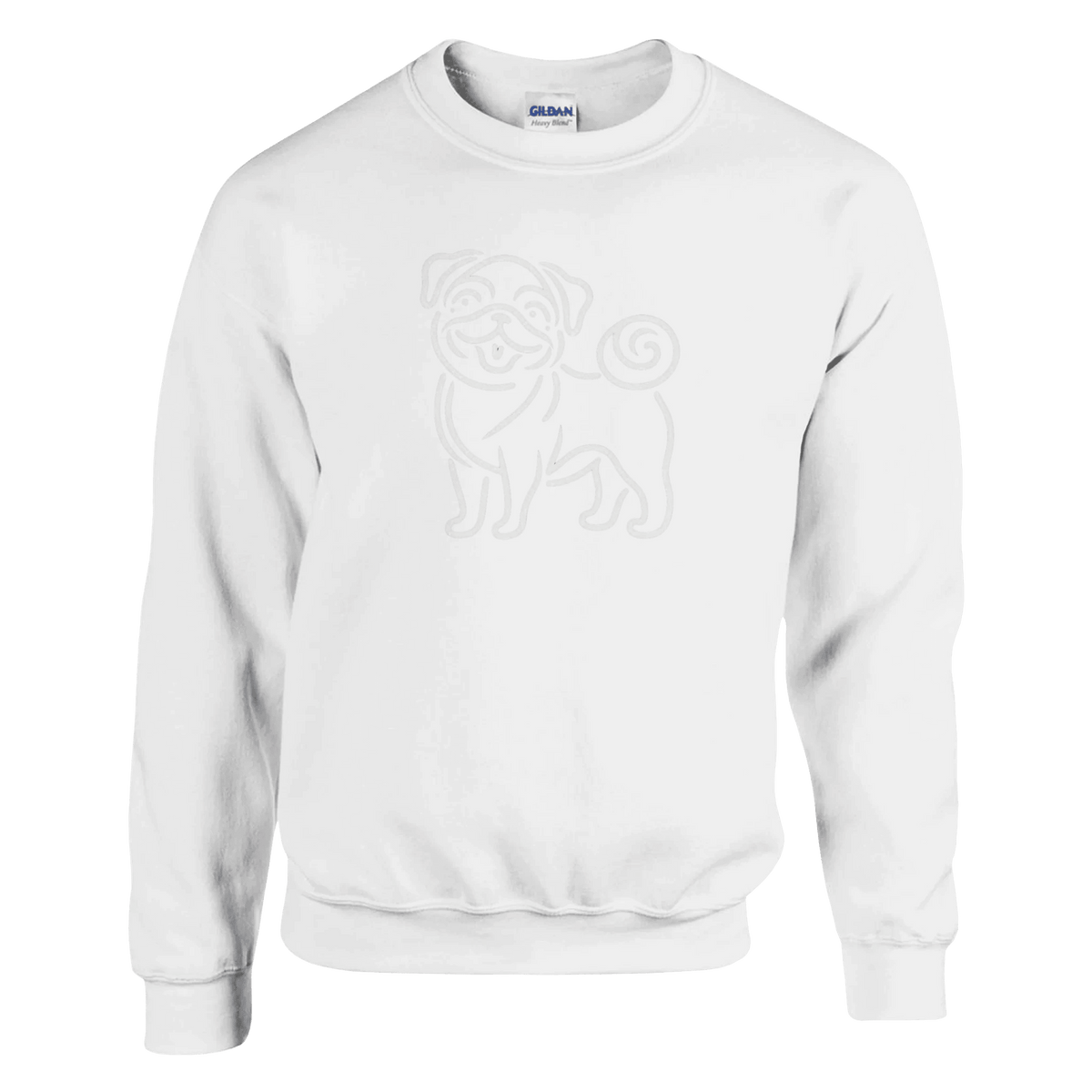 Pug Silhouette Crewneck Sweatshirt - Petselfie