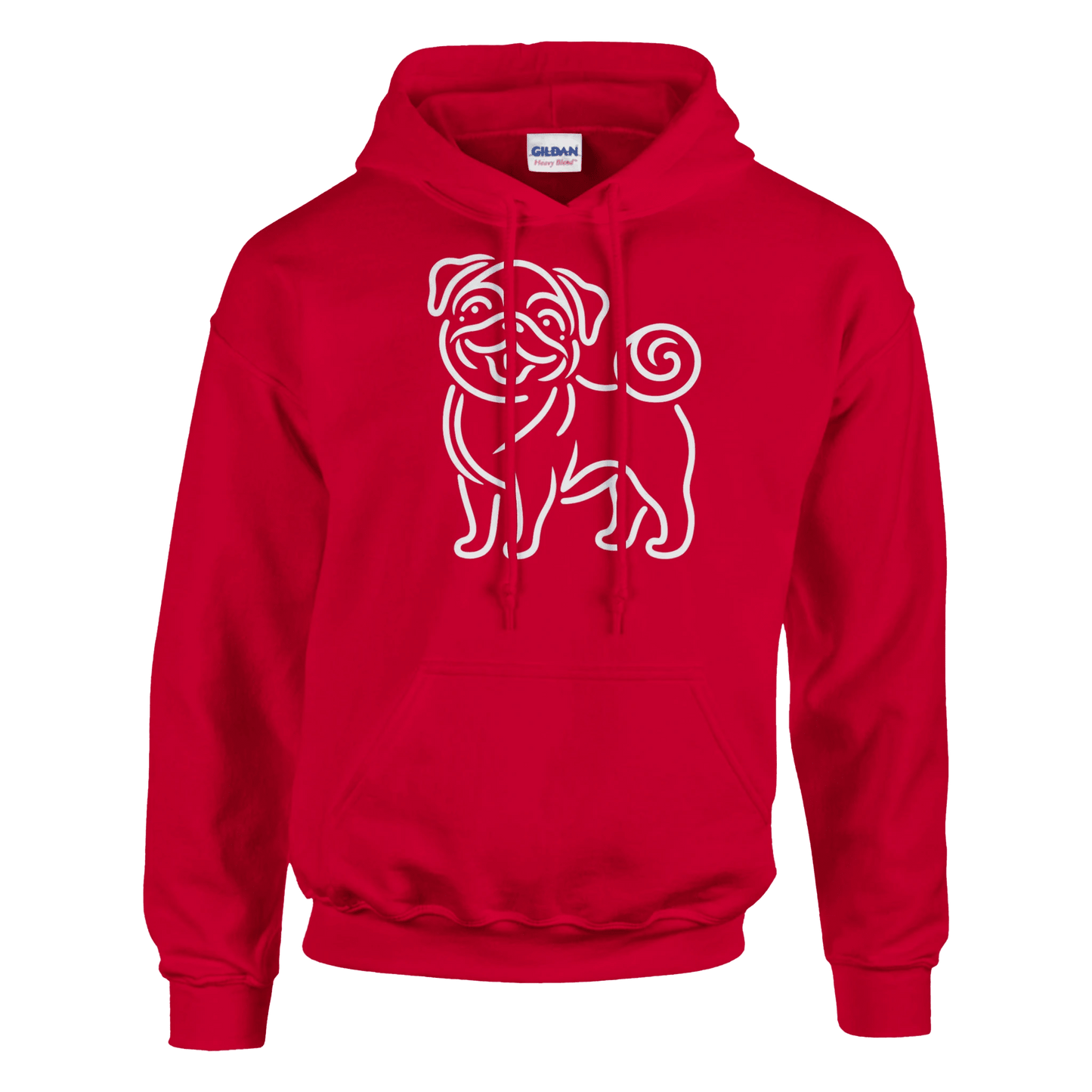 Pug Silhouette Pullover Hoodie - Petselfie