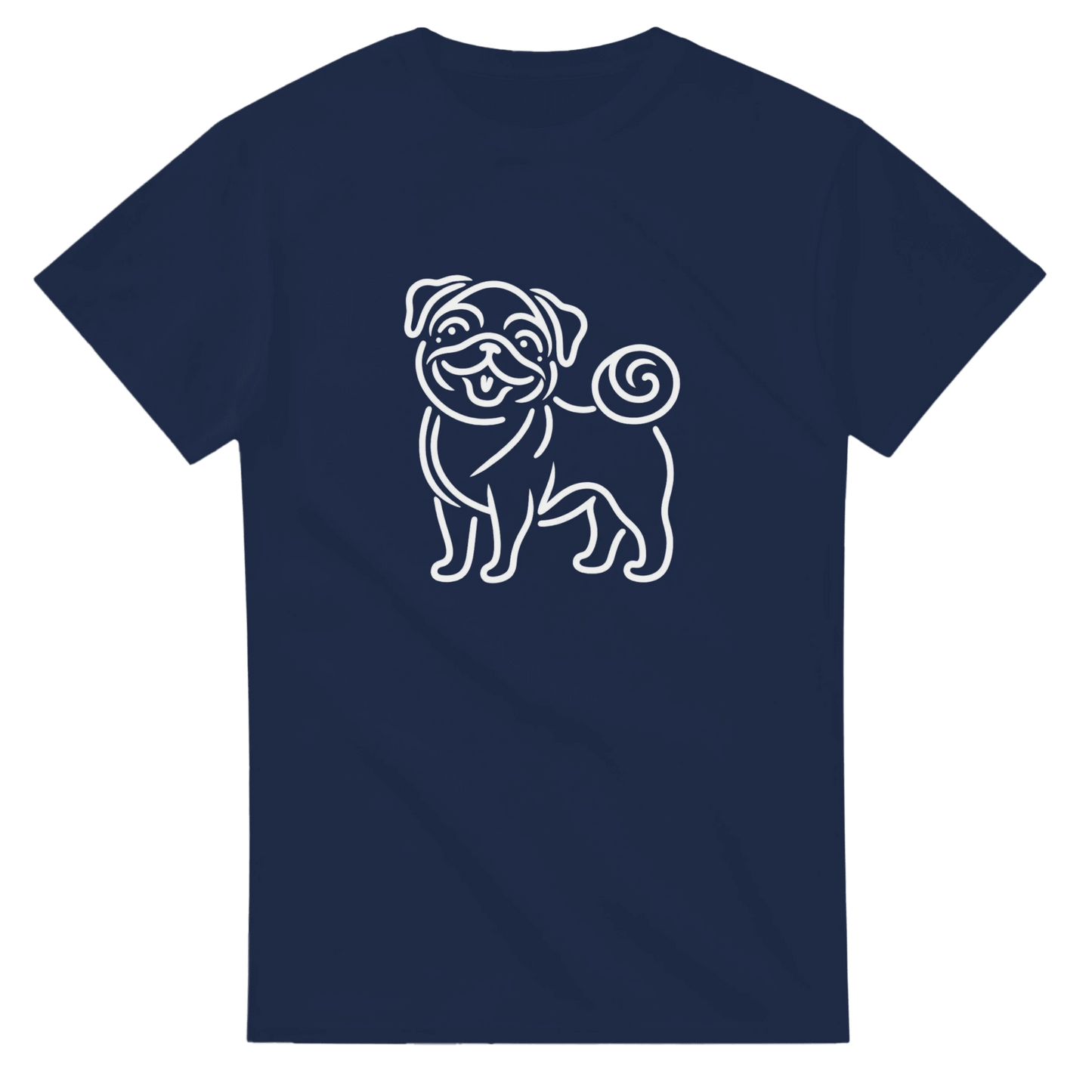Pug Silhouette T-shirt - Petselfie
